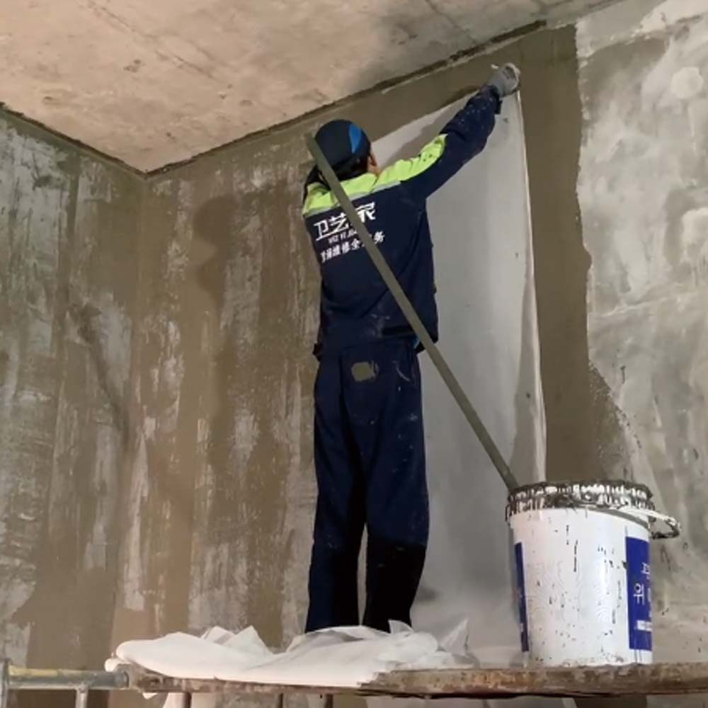 地下室防水堵漏-铺贴无纺布工艺